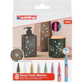 Rotulador Edding 751 Blister 8 Colores Metalizados | Edding | Pack 1 Unidades